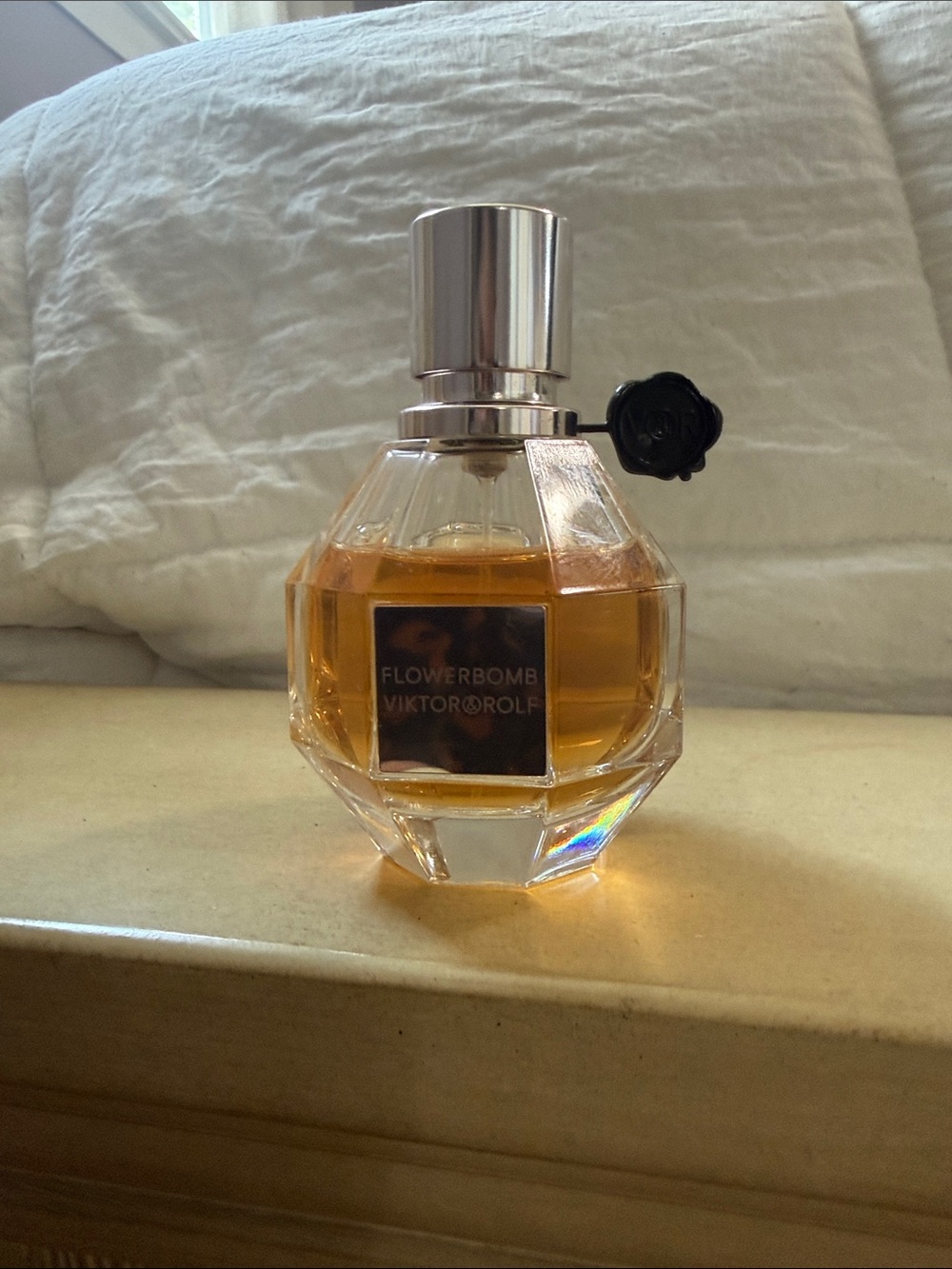 Viktor & Rolf Flowerbomb Perfume Bottle in Amber and Silver